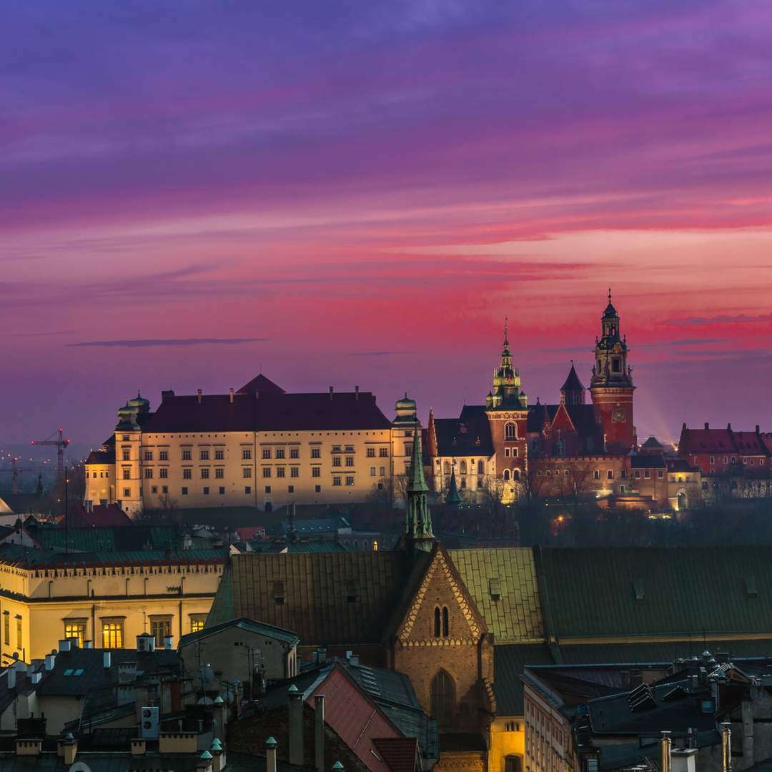 Krakow nattetid, Jagiellonian University, Gamla stan Krakow, obehaglig rundtur i Krakow